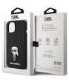 Karl Lagerfeld Silicone Ikonik Metal Pin case for iPhone 15 - black