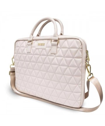 Guess Quilted bag for a 16" laptop - pink