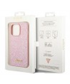 Guess Glitter Script Case for iPhone 14 Pro Max - Pink