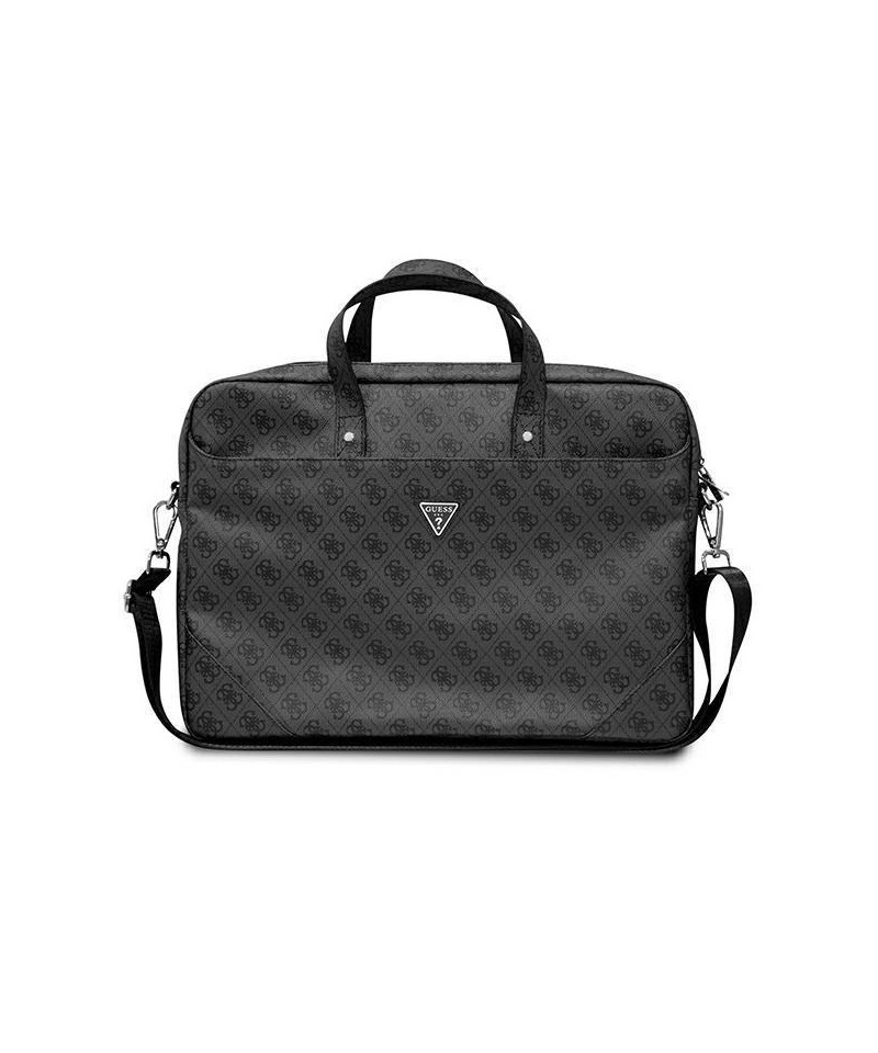 Guess Saffiano 4G Triangle Logo bag for a 16'' laptop - black