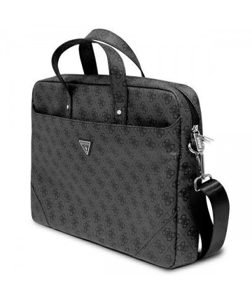 Guess Saffiano 4G Triangle Logo bag for a 16'' laptop - black