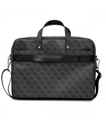 Guess Saffiano 4G Triangle Logo bag for a 16'' laptop - black
