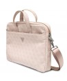Guess Saffiano 4G Triangle Logo bag for a 16'' laptop - pink