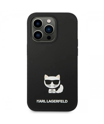 Karl Lagerfeld KLHCP14LSLCTBK iPhone 14 Pro 6.1 "hardcase black / black Silicone Choupette Body