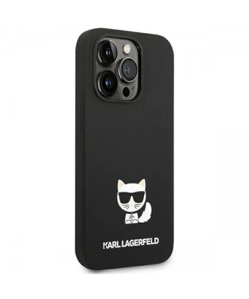 Karl Lagerfeld KLHCP14LSLCTBK iPhone 14 Pro 6.1 "hardcase black / black Silicone Choupette Body
