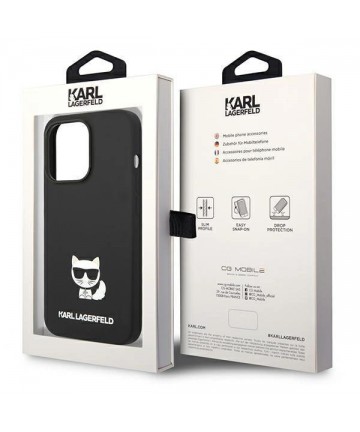 Karl Lagerfeld KLHCP14XSLCTBK iPhone 14 Pro Max 6.7 "hardcase black / black Silicone Choupette Body