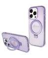 Guess Ring Stand Script Glitter MagSafe case for iPhone 15 Pro - purple