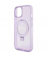 Guess Ring Stand Script Glitter MagSafe case for iPhone 15 Plus / 14 Plus - purple
