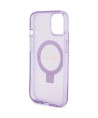Guess Ring Stand Script Glitter MagSafe case for iPhone 15 Plus / 14 Plus - purple
