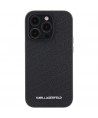 Karl Lagerfeld Quilted K Pattern iPhone 15 Pro Case - Black