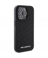 Karl Lagerfeld Quilted K Pattern iPhone 15 Pro Case - Black