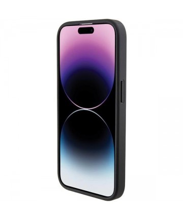 Karl Lagerfeld Quilted K Pattern iPhone 15 Pro Case - Black