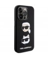 Karl Lagerfeld Silicone Karl&Choupette Head case for iPhone 15 Pro - black