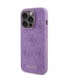 Guess Leather 4G Stamped case for iPhone 15 Pro - purple