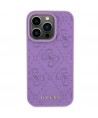 Guess Leather 4G Stamped case for iPhone 15 Pro - purple