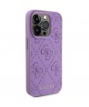 Guess Leather 4G Stamped case for iPhone 15 Pro - purple