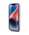 Guess Leather 4G Stamped case for iPhone 15 Pro - purple