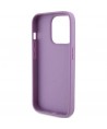 Guess Leather 4G Stamped case for iPhone 15 Pro - purple