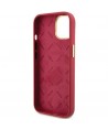 Guess Silicone Script Metal Logo & Frame case for iPhone 15 - red