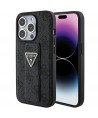 Guess Grip Stand 4G Triangle Strass case for iPhone 15 Pro Max - black
