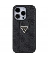 Guess Grip Stand 4G Triangle Strass case for iPhone 15 Pro Max - black