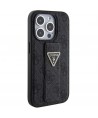 Guess Grip Stand 4G Triangle Strass case for iPhone 15 Pro Max - black