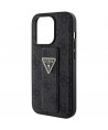 Guess Grip Stand 4G Triangle Strass case for iPhone 15 Pro Max - black