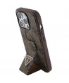 Guess Grip Stand 4G Triangle Strass case for iPhone 15 Pro Max - brown