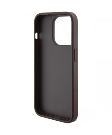 Guess Grip Stand 4G Triangle Strass case for iPhone 15 Pro Max - brown