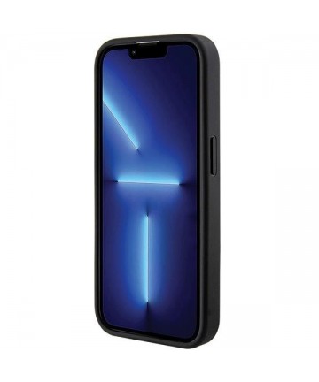 Guess Grip Stand 4G Saffiano Strass case for iPhone 15 Pro Max - black