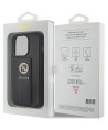 Guess Grip Stand 4G Saffiano Strass case for iPhone 15 Pro Max - black