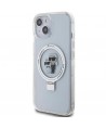 Karl Lagerfeld Ring Stand Karl&Choupette MagSafe case for iPhone 14 / 15 / 13 - white