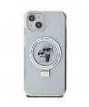 Karl Lagerfeld Ring Stand Karl&Choupette MagSafe case for iPhone 14 / 15 / 13 - white