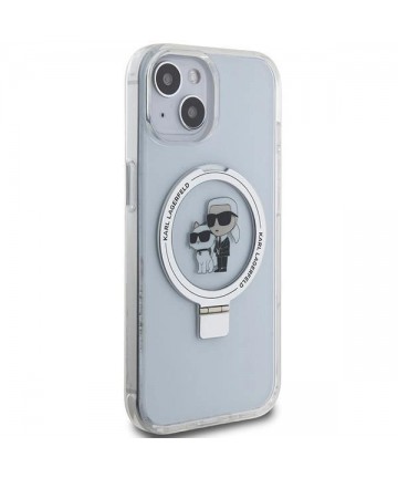 Karl Lagerfeld Ring Stand Karl&Choupette MagSafe case for iPhone 14 / 15 / 13 - white
