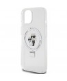 Karl Lagerfeld Ring Stand Karl&Choupette MagSafe case for iPhone 14 / 15 / 13 - white