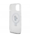 Karl Lagerfeld Ring Stand Karl&Choupette MagSafe case for iPhone 14 / 15 / 13 - white