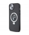 Karl Lagerfeld Ring Stand Karl&Choupette MagSafe case for iPhone 14 / 15 / 13 - black