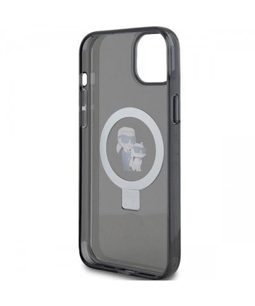 Karl Lagerfeld Ring Stand Karl&Choupette MagSafe case for iPhone 14 / 15 / 13 - black
