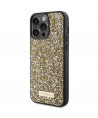Guess Rhinestone Metal Logo case for iPhone 15 Pro Max - yellow