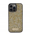 Guess Rhinestone Metal Logo case for iPhone 15 Pro Max - yellow
