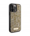 Guess Rhinestone Metal Logo case for iPhone 15 Pro Max - yellow