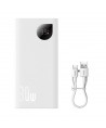 Baseus Adaman2 power bank with digital display 2x USB-A / 1x USB-C 10000mAh 30W - white