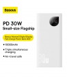 Baseus Adaman2 power bank with digital display 2x USB-A / 1x USB-C 10000mAh 30W - white
