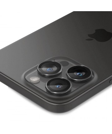 Spigen Glas.tR EZ Fit Optik Pro Camera Cover for iPhone 15 Pro / 15 Pro Max / 16 Pro / 16 Pro Max / 17 Pro / 17 Pro Max - 2 pcs.