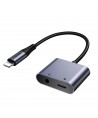 Joyroom SY-L01 Lightning to Lightning / 3.5 mm mini jack DAC adapter 2in1 - black
