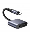 Joyroom SY-L01 Lightning to Lightning / 3.5 mm mini jack DAC adapter 2in1 - black