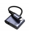 Joyroom SY-L01 Lightning to Lightning / 3.5 mm mini jack DAC adapter 2in1 - black