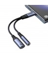 Joyroom SY-C02 2in1 DAC adapter USB-C to USB-C / 3.5 mm mini jack - black