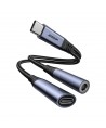 Joyroom SY-C02 2in1 DAC adapter USB-C to USB-C / 3.5 mm mini jack - black