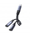 Joyroom SY-C03 USB-C to 2x USB-C 2in1 DAC adapter - black